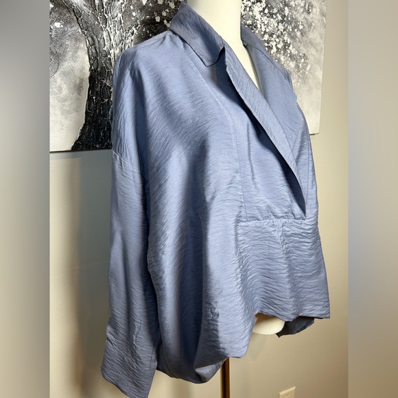 Anthropologie The Dylan long sleeve wide placket blouse boho dusty size S NWT - Picture 4 of 16